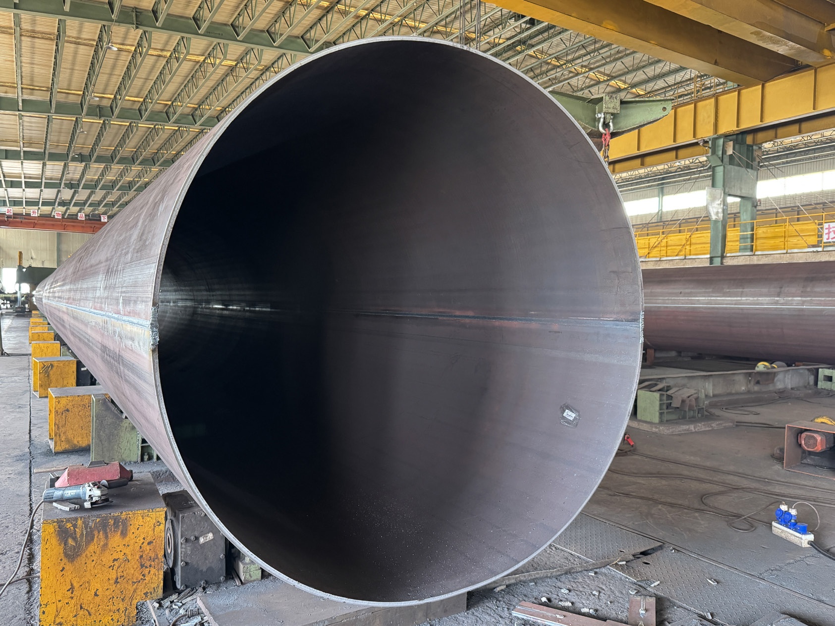 Large-diameter SAWL steel pipe
